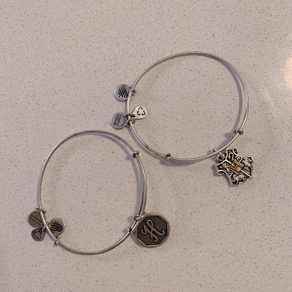 Alex and Ani bangles- Hogwarts crest and “H” charm bracelets - Picture 1 of 5